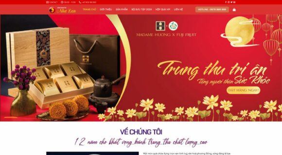 E-commerce Website Design. WordPress Theme for Mooncake Food 2024