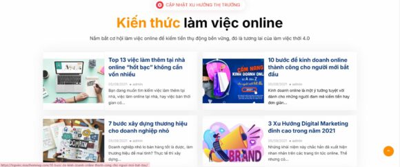 Cập nhật xu hướng tại thiết kế website tuyển dụng Top Việc Online