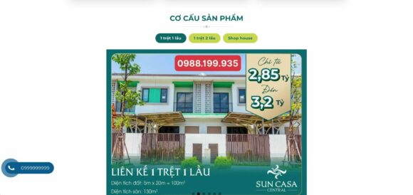 Danh mục sản phẩm trong thiết kế website bất động sản 31 