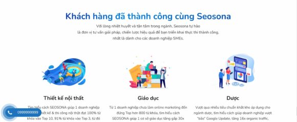 Nội dung thu hút của thiết kế website marketing Seosona