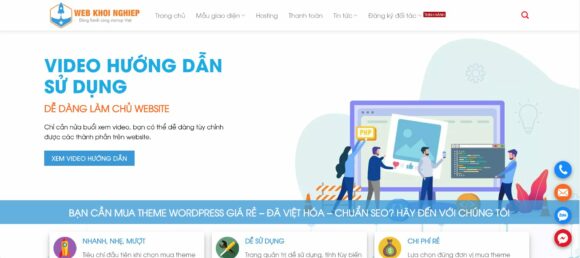 Theme WordPress Doanh Nghiệp Công Ty Marketing Hot dễ dàng tuỳ chỉnh 