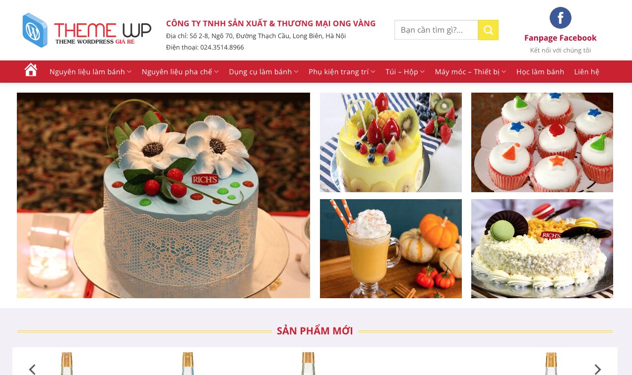 Mẫu Theme WordPress Thực Phẩm Bán Hàng 4 có giao diện bắt mắt