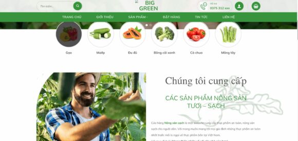 Theme WordPress Thực Phẩm Nông Sản 05 đơn giản mà hiện đại 