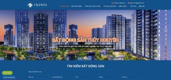 Trang chủ thiết kế Website Bất Động Sản Mẫu 30 Hiện Đại