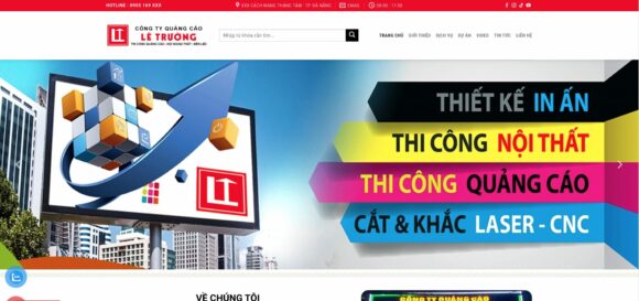 Thiết kế Website In Ấn Làm Biển Quảng Cáo Sang Trọng cung cấp đầy đủ tính năng