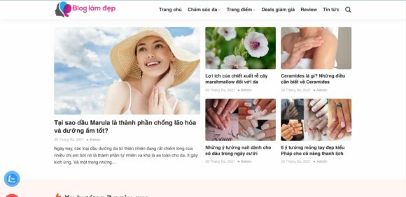 Trang chủ của thiết kế Website Tin Tức