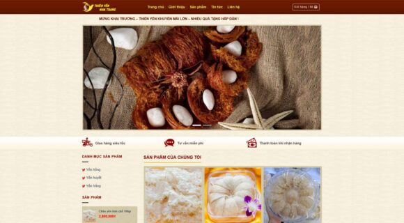 Food Sales Website Design. WordPress Theme for Selling Bird's Nest 4.