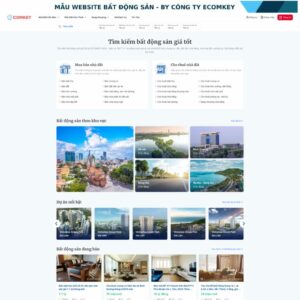 Thiết Kế Website - Theme WordPress Bất Động Sản Ecomkey Hiện Đại