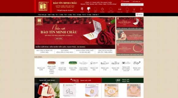 Website Công Ty Bảo Tín Minh Châu – Thiết kế Website Trang Sức Sang Trọng