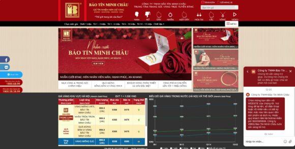 Giới Thiệu Thiết kế Website Công Ty Bảo Tín Minh Châu