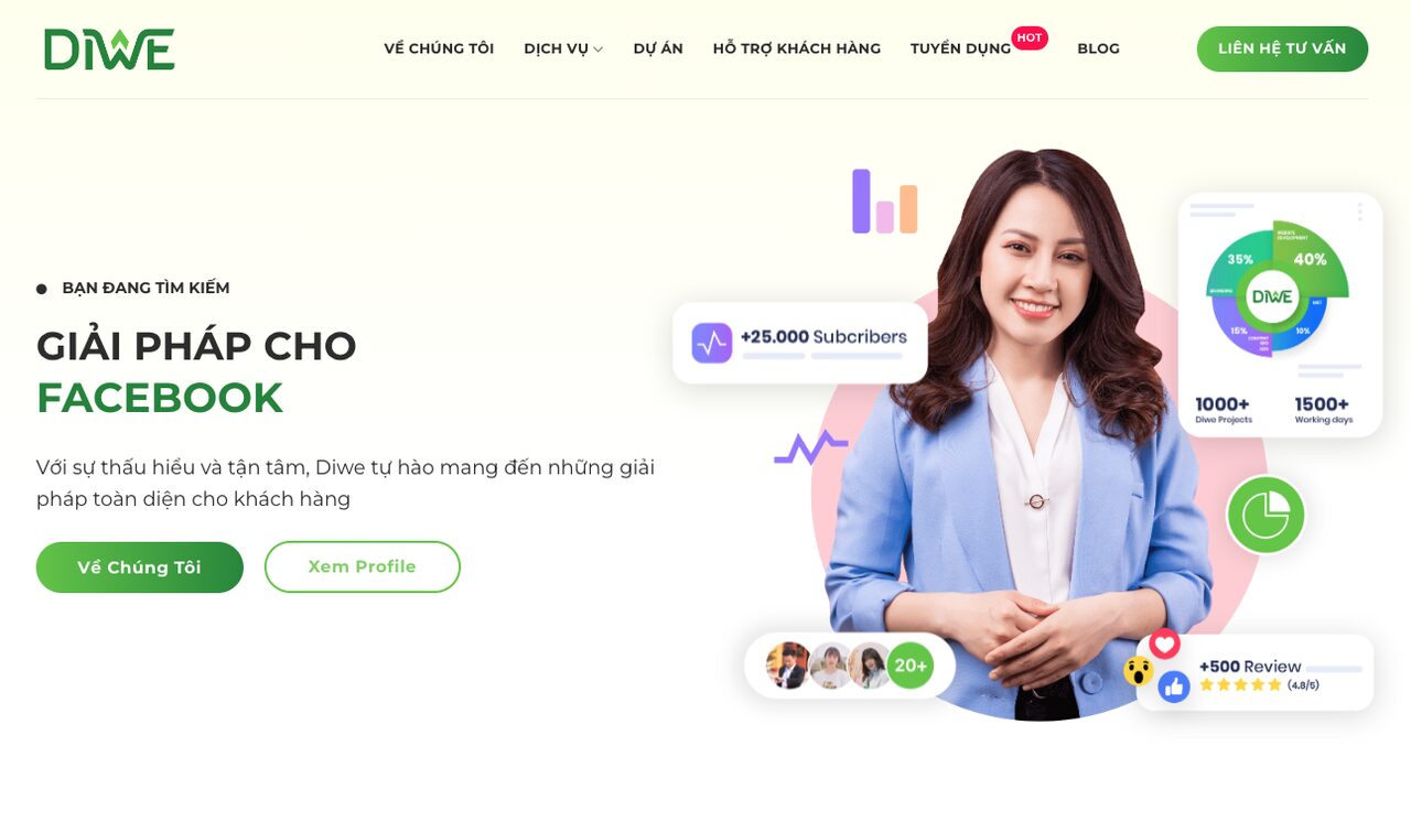 Giới thiệu theme website marketing agency