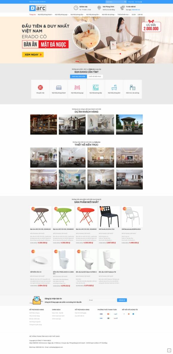 Thiết kế Website - Theme Wordpress Nội Thất Mẫu 21 Sang Trọng