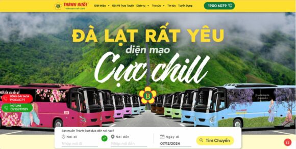 Trang chủ của thiết kế website Thành Bưởi