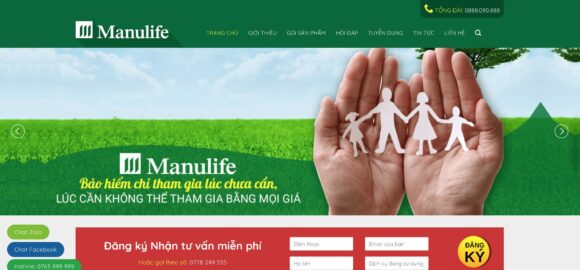 Giao diện trang chủ của thiết kế website doanh nghiệp