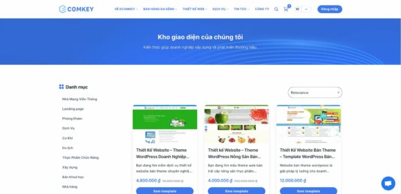 Kho giao diện theme wordpress của Ecomkey