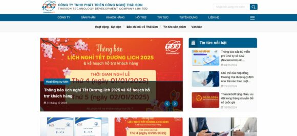 Mục tin tức trong thiết kế website công ty Thái Sơn