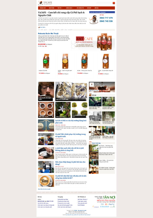 Dịch Vụ Thiết Kế Website Cà Phê Y5 Tăng Doanh Số Bán Hàng Online