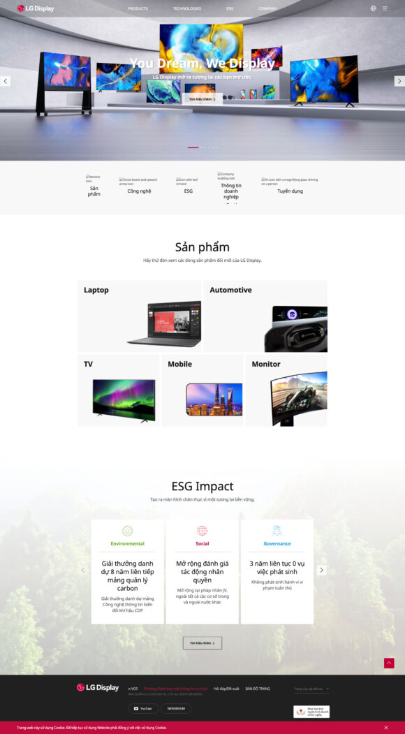 Thiết Kế Website Công Ty LG Chuẩn Mẫu, Tối Ưu SEO Tại Ecomkey