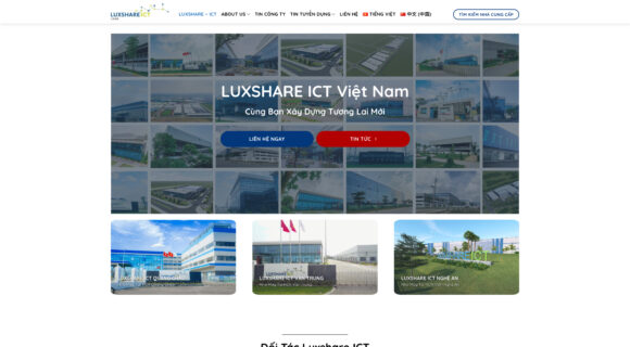 Dịch Vụ Thiết Kế Website Công Ty Luxshare ICT, Website Hiện Đại, Tối Ưu Hiệu Quả