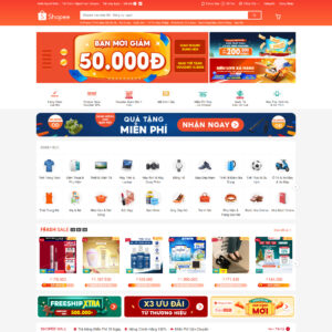 Dịch Vụ Thiết Kế Website Công Ty Shopee, Website Sàn Thương Mại Hiện Đại, Nhiều Tính Năng