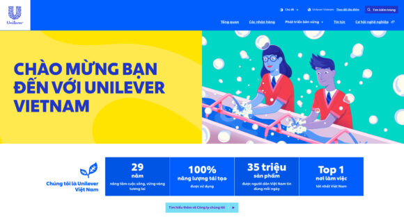 Dịch Vụ Thiết Kế Website Công Ty Unilever Theo Mẫu, Chuẩn SEO, UX/UI