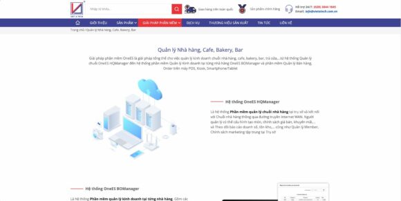 Giải pháp công nghệ tích hợp trong thiết kế website công ty Việt Á