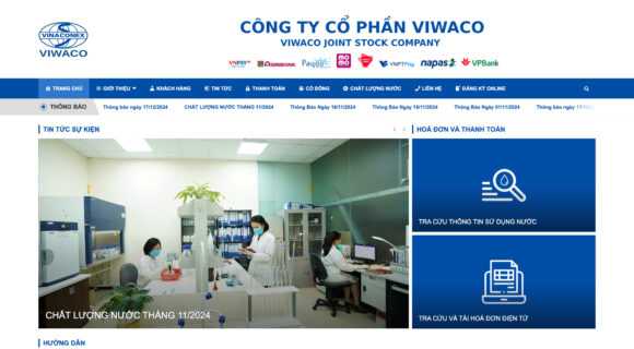 Thiết Kế Website Công Ty Viwaco Chuẩn SEO Nâng Tầm Thương Hiệu