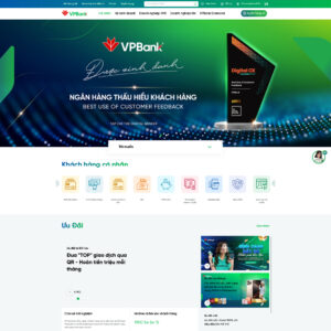 Dịch Vụ Thiết Kế Website Ngân Hàng VP Bank Hiện Đại, Tích Hợp Đa Tính Năng