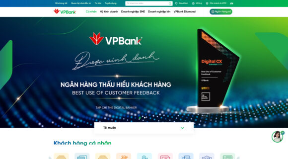 Dịch Vụ Thiết Kế Website Ngân Hàng VP Bank Hiện Đại, Tích Hợp Đa Tính Năng