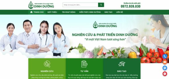 Mẫu thiết kế website y tế sức khoẻ tại Ecomkey