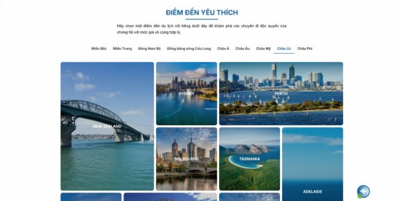 Tin tức du lịch trong thiết kế website Vietravel 