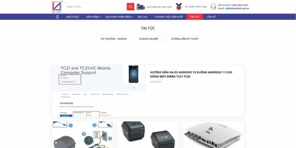 Bải viết tin tức trong thiết kế website công ty Việt Á