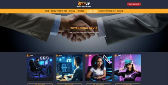 Tin tuyển dụng trong thiết kế website công ty Okvip