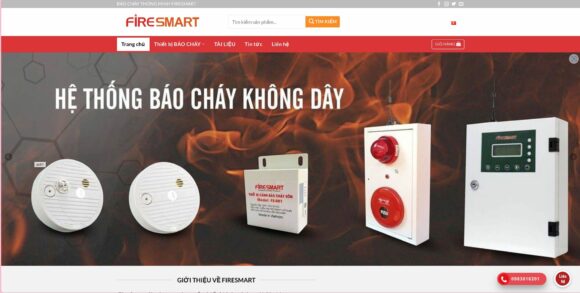 Trang chủ thiết kế website công ty Firesmart