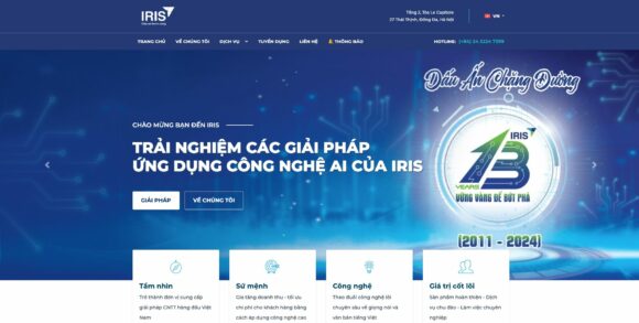 Trang chủ Thiết Kế Website Công Ty Truyền Thông Iris