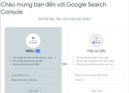 Đăng ký và thêm website vào Google Search Console