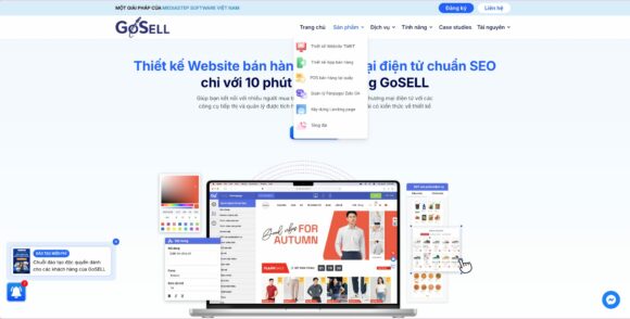 Danh mục dịch vụ của thiết kế website công ty Mediastep Software Việt Nam