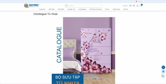 E - Catalogue trong thiết kế website công ty Qui Phúc