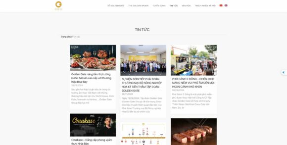 Bài viết tin tức của thiết kế website công ty Golden Gate