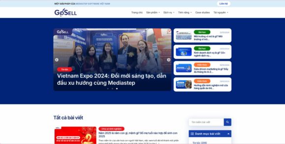 Bài viết tin tức trong thiết kế website công ty Mediastep Software Việt Nam