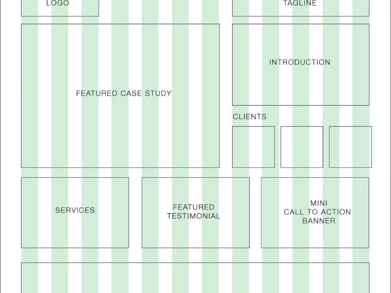 Tạo bố cục thông qua các ô trong wireframe