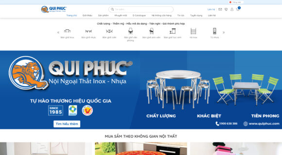 Thiết Kế Website Công Ty Qui Phúc Sang Trọng, Ấn Tượng, Chuẩn SEO