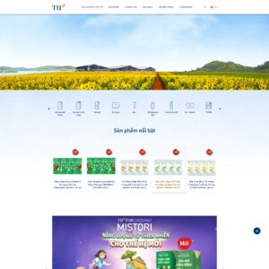 Thiết Kế Website Công Ty TH True Milk Sang Trọng Cho Ngành Thực Phẩm