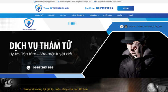 Thiết Kế Website Công Ty Thám Tử Thăng Long Chuẩn SEO, Tối Ưu Người Dùng