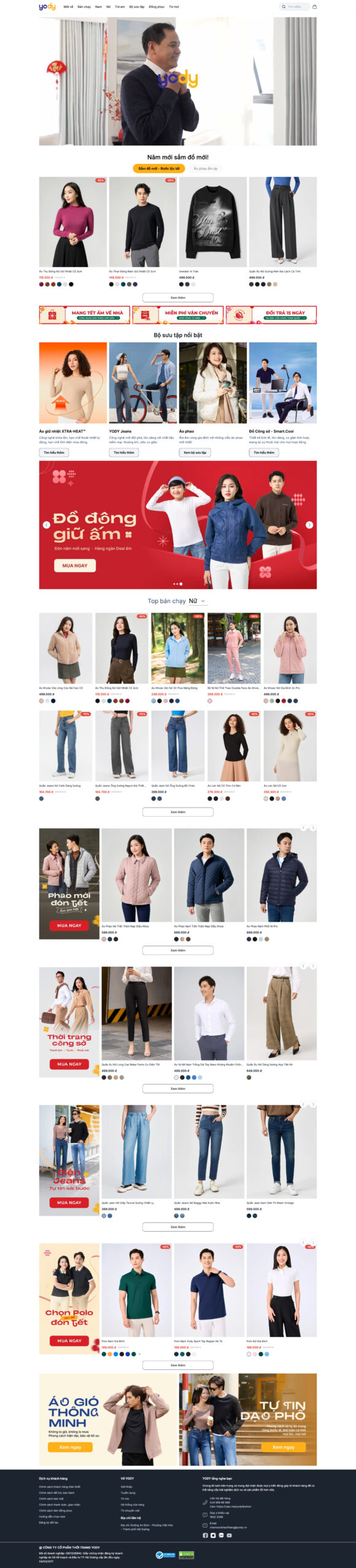 Thiết Kế Website Công Ty Yody Mang Đến Website Thời Trang Đẹp Và Tối Ưu