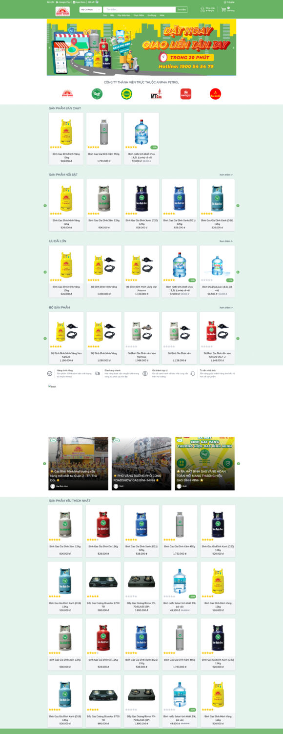 Thiết Kế Website Công Ty Gas Bình Minh Hiện Đại, Chuẩn SEO